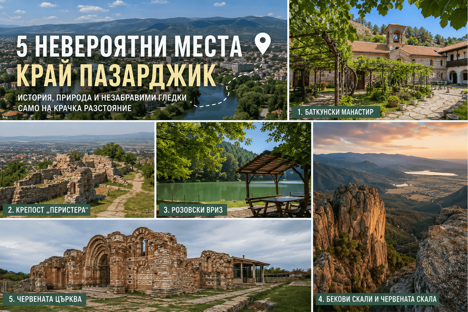 5 невероятни места край Пазарджик, които си заслужава да посетите