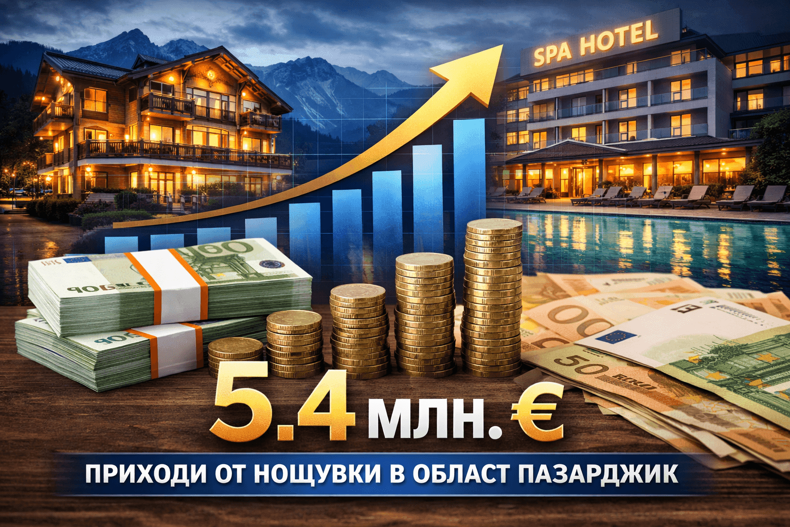 Туризмът в Пазарджишко донесе 5.4 млн. евро за месец