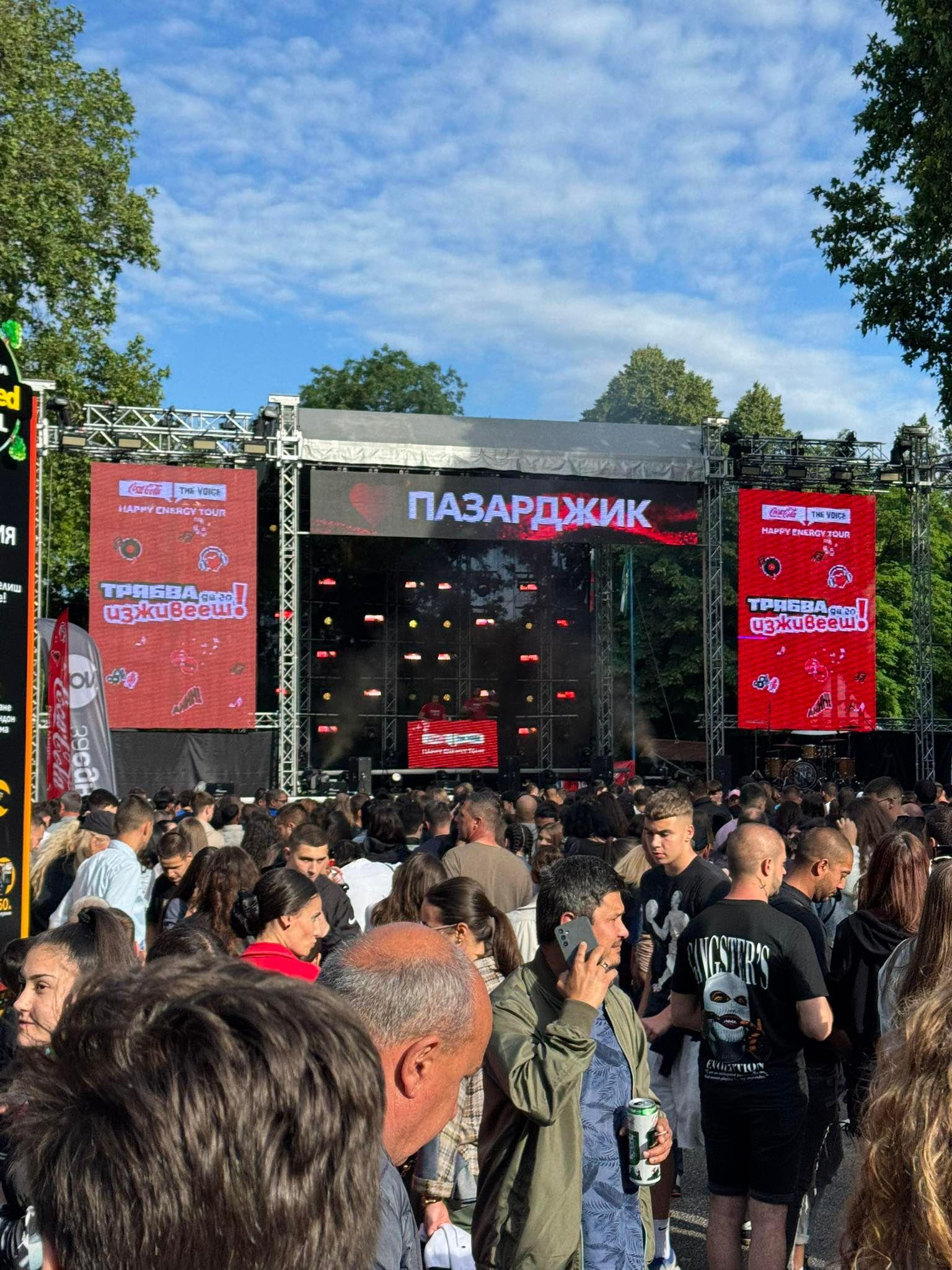 Криско даде старт на най-горещото музикално лято с Coca-Cola The Voice Happy Energy Tour 2025 в Пазарджик