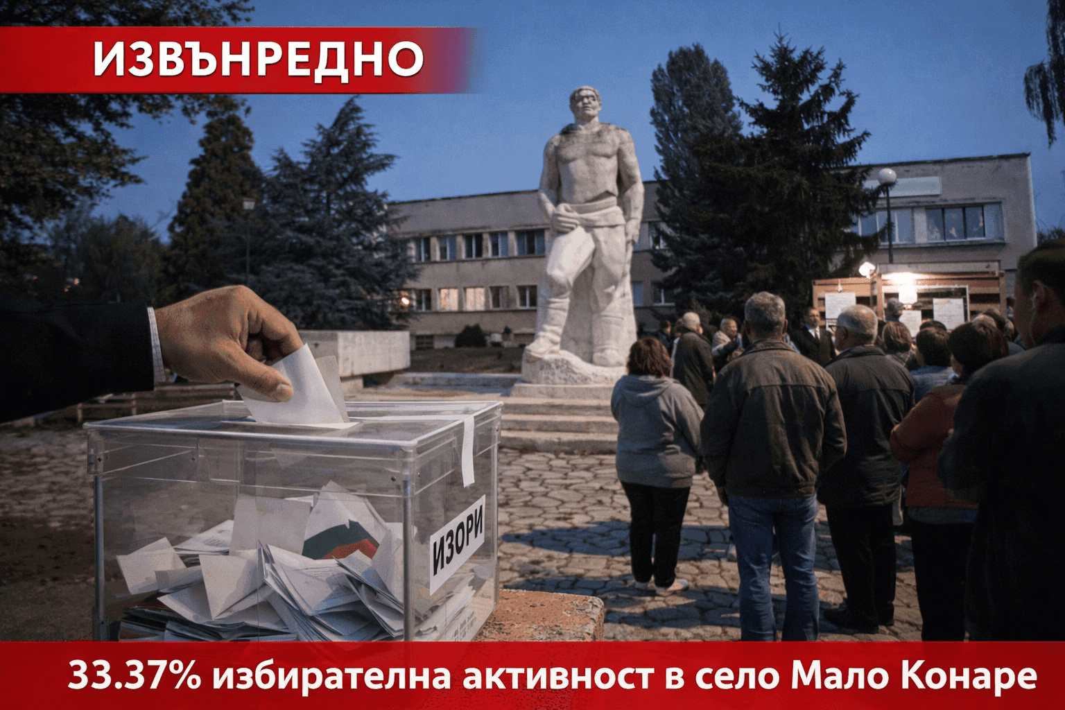 33.37% избирателна активност в село Мало Конаре
