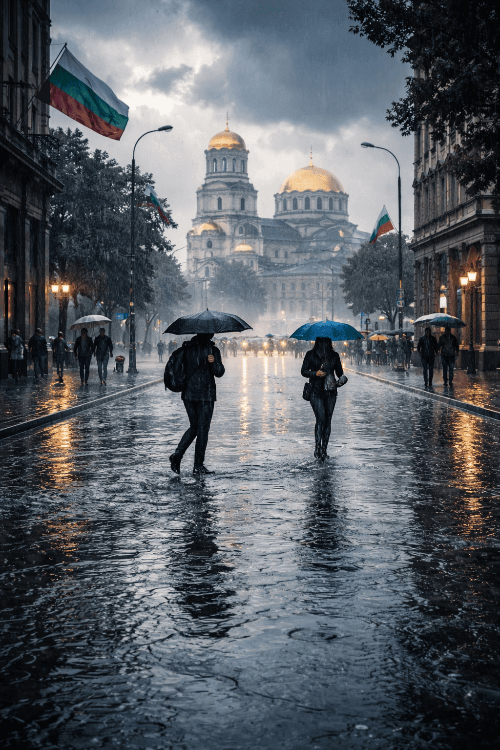 Студено и дъждовно време в неделя: силен вятър, валежи и температури до 12 градуса