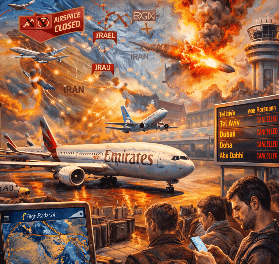 ИЗВЪНРЕДНО: Масов хаос във въздушния трафик след атаките срещу Иран: хиляди полети отменени и пренасочени