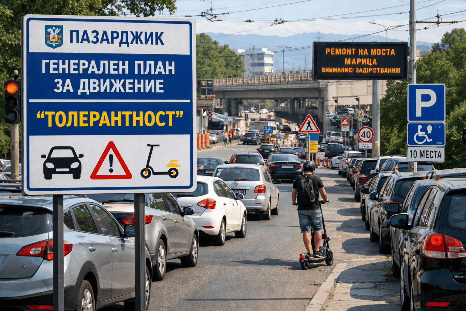 „Толерантност“ срещу 119 хиляди автомобила: Пазарджик прие новия Генерален план за движение