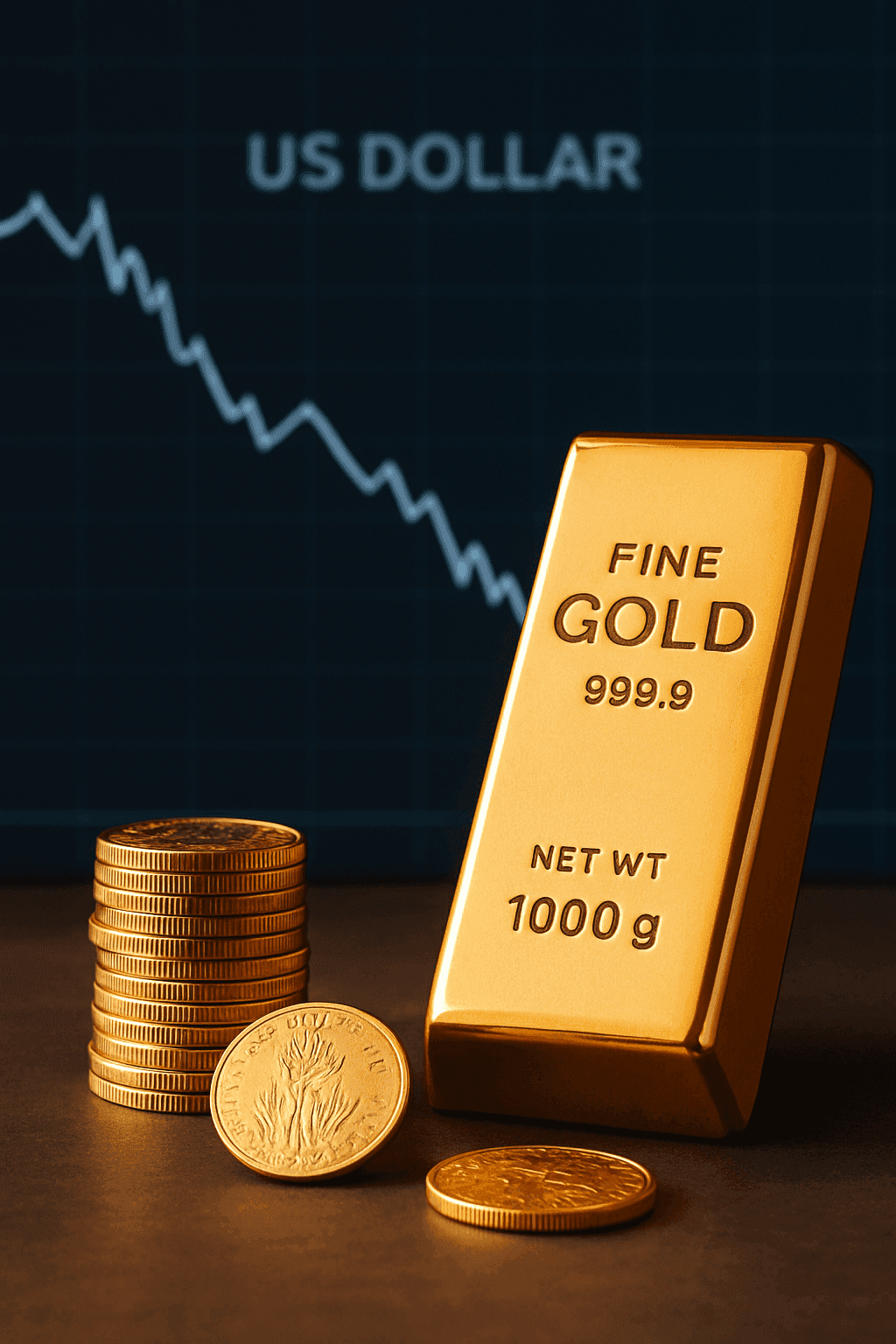 Златото поевтиня под натиска на силния долар и отслабващите очаквания за понижение на лихвите