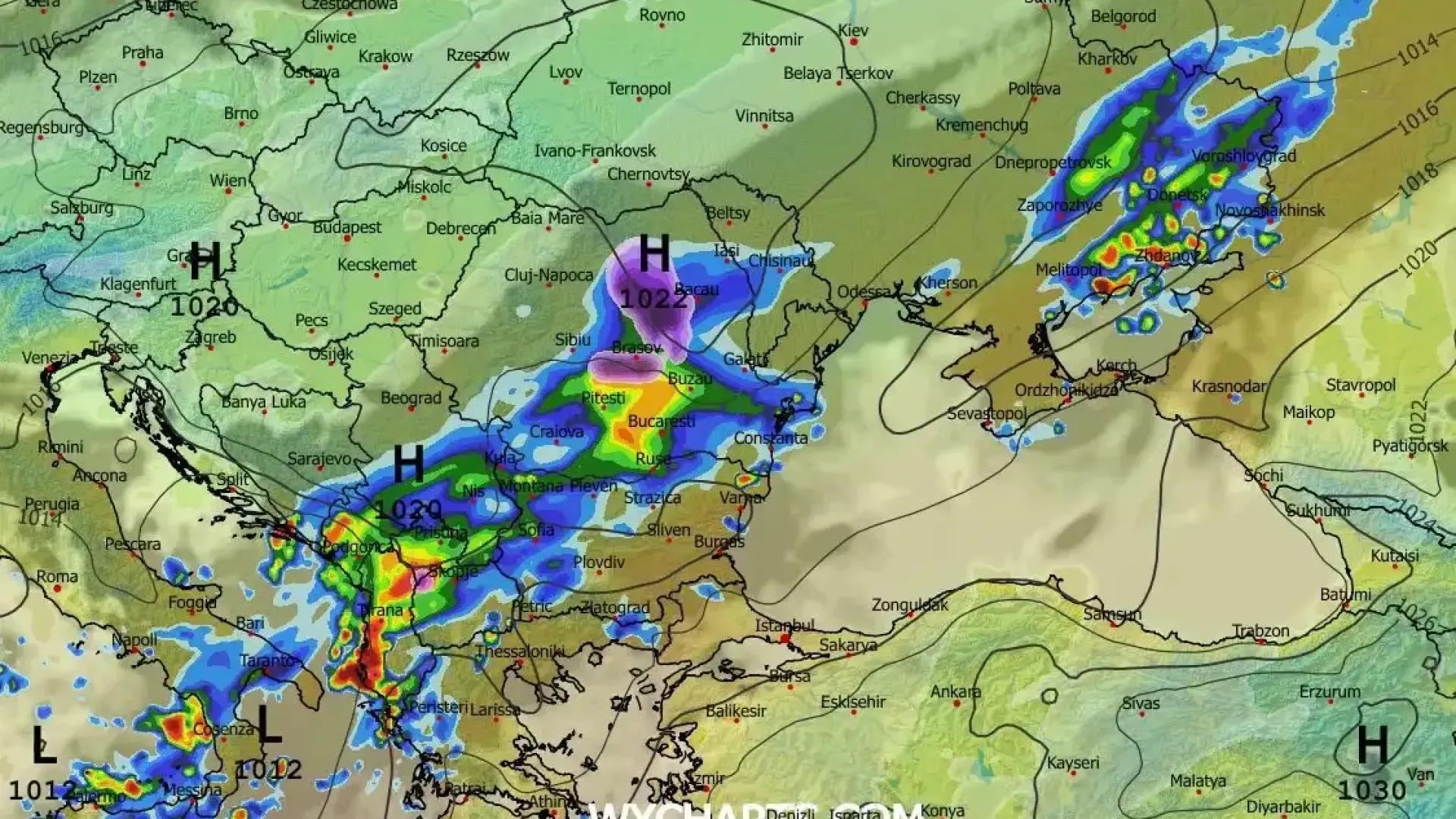 Средиземноморски циклони носят рязка промяна на времето у нас между 18 и 22 ноември