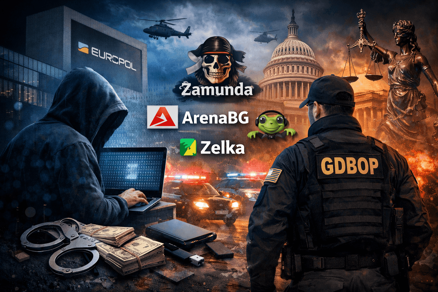 Свалиха сайтовете Zamunda, ArenaBG и Zelka след мащабна международна акция