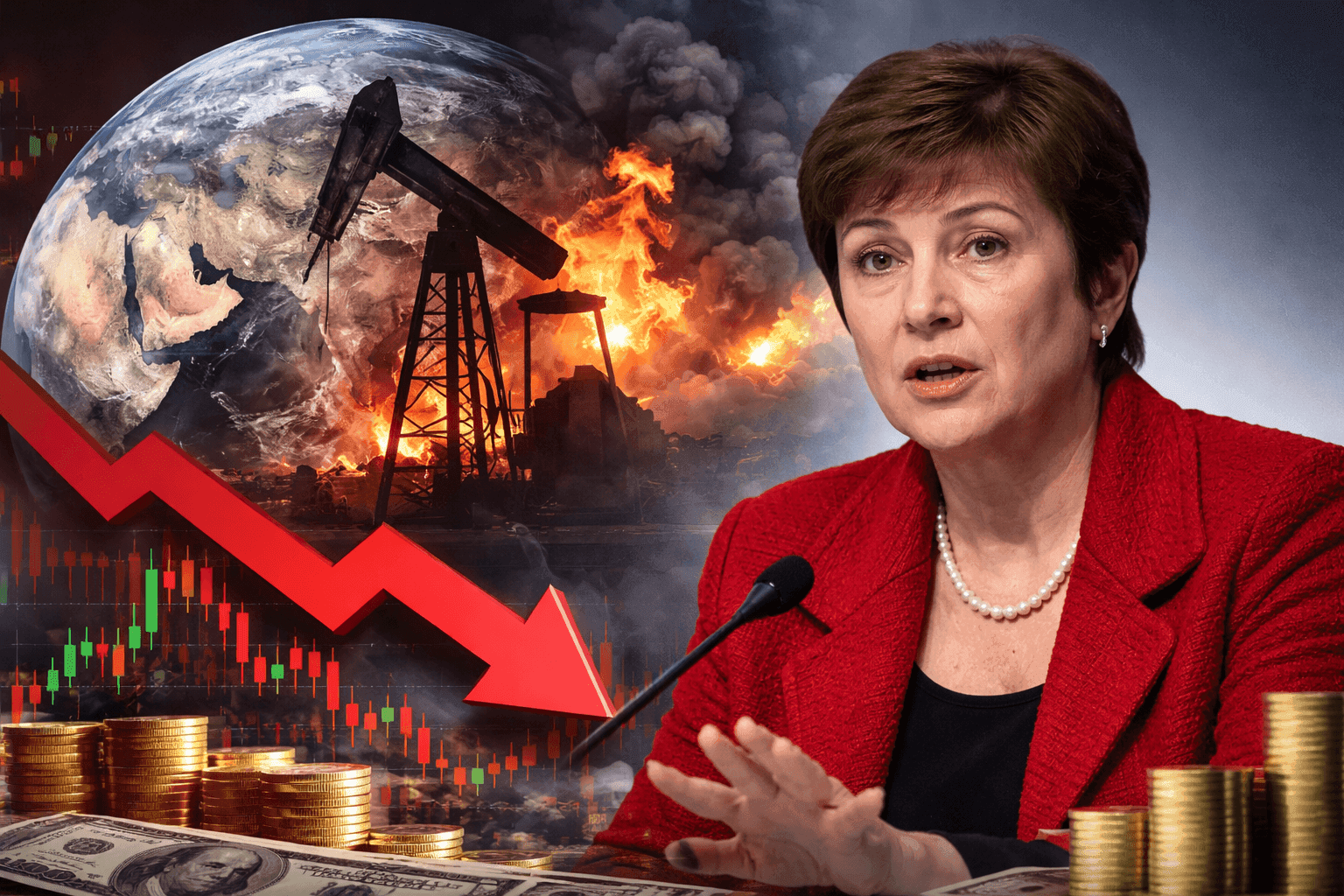 Светът на ръба на нова криза: МВФ предупреди за опасен сценарий след войната в Близкия изток